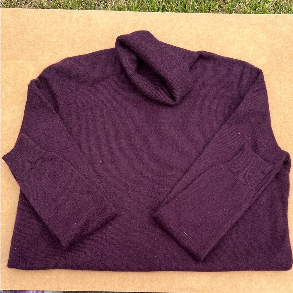 Bloomingdale's Deep Purple Cashmere Knit